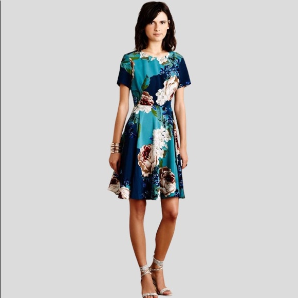 Anthropologie Corey Lynn Calter Blue Paeonia Dress - Picture 2 of 7